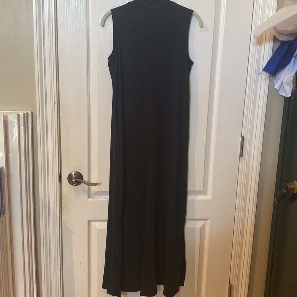 42 Pops Sz S Black mock turtleneck maxi dress NWOT - Picture 4 of 5